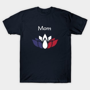 Mother's Day Patriotic Lotus Blossom Retro Vintage T-Shirt